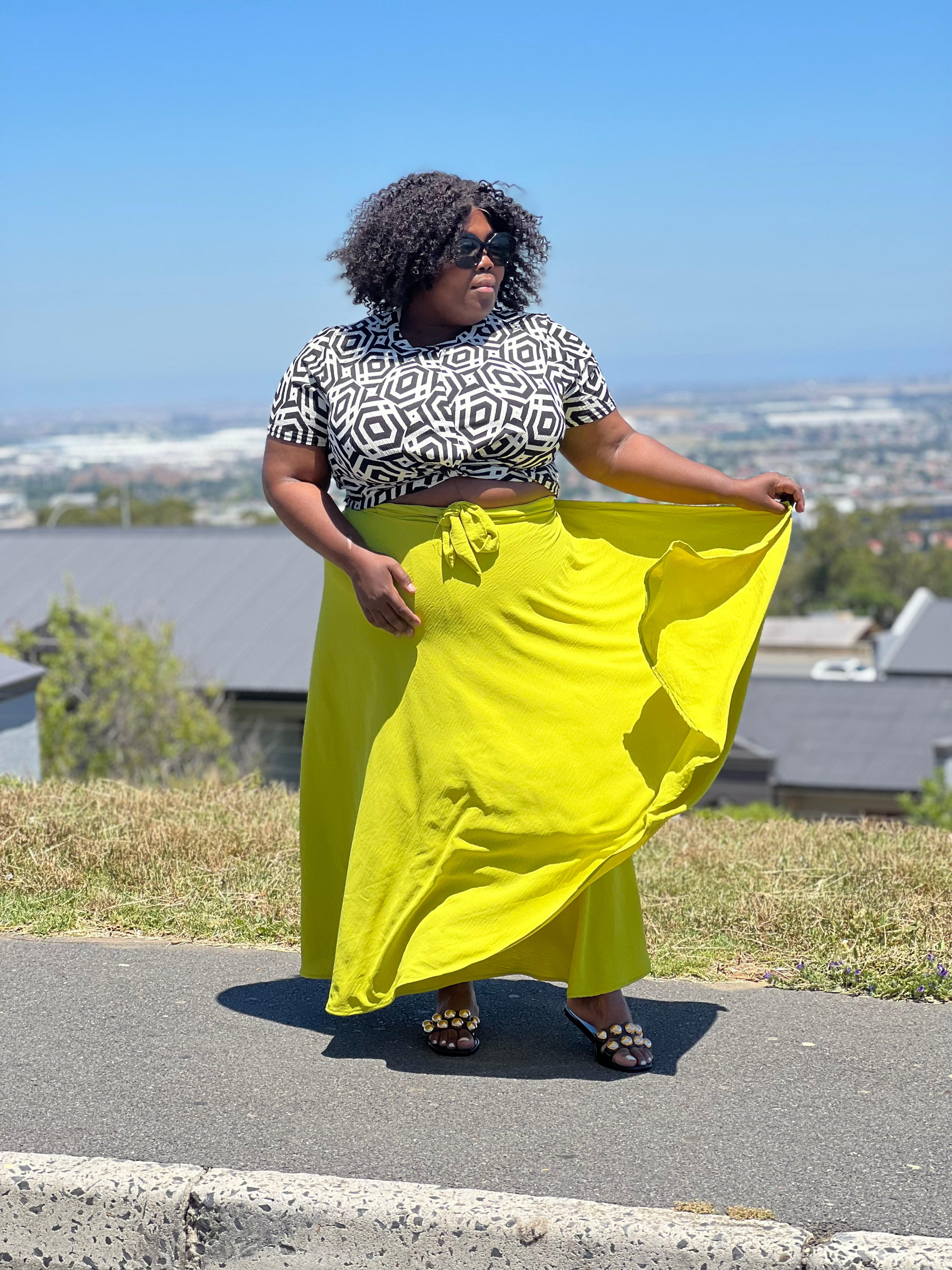 Summer Time Outfit: Flowy Yellow Skirt